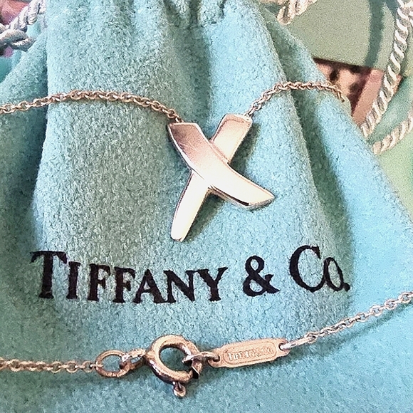 Tiffany & Co. Jewelry - Tiffany & Co. Graffiti X Vintage Silver 925 Pendant Necklace